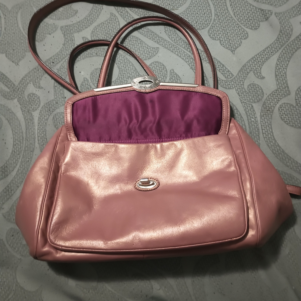Coach Madison Leather Metallic Satchel - Picture 5 of 8